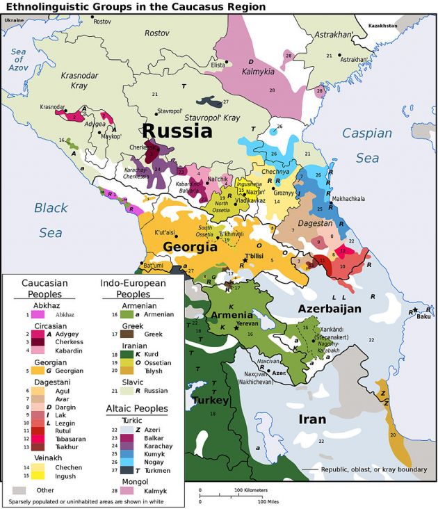 گروه‌های قومی ساکن در قفقاز